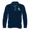 Image sur Polo manches longues avec boutons, polyester (Marine)